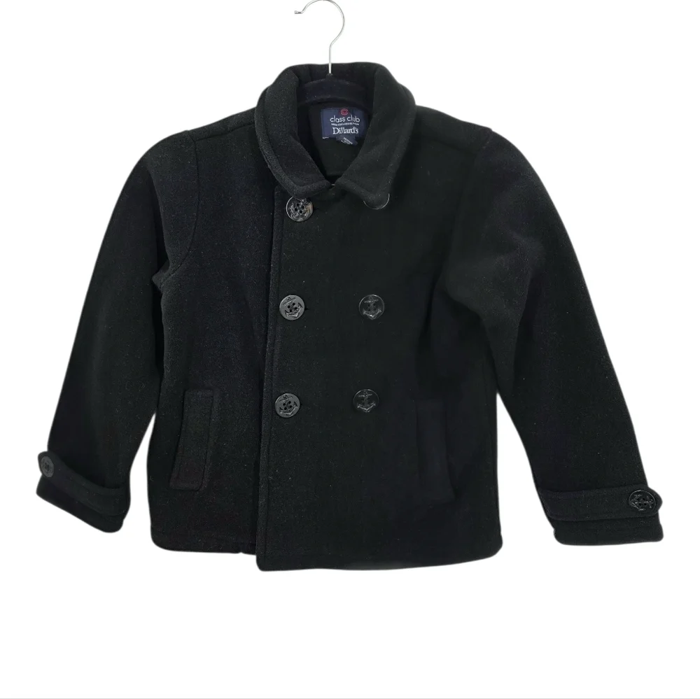 Class Club Boy Peacoat  Fleece Jacket Black Size‎ 6/7